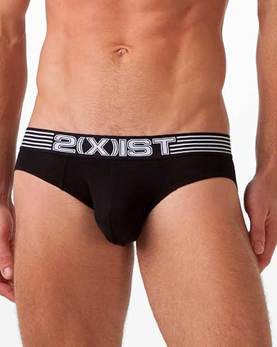 2(X)IST mens Sculpted Contour Pouch Brief - Medium - Deep Black