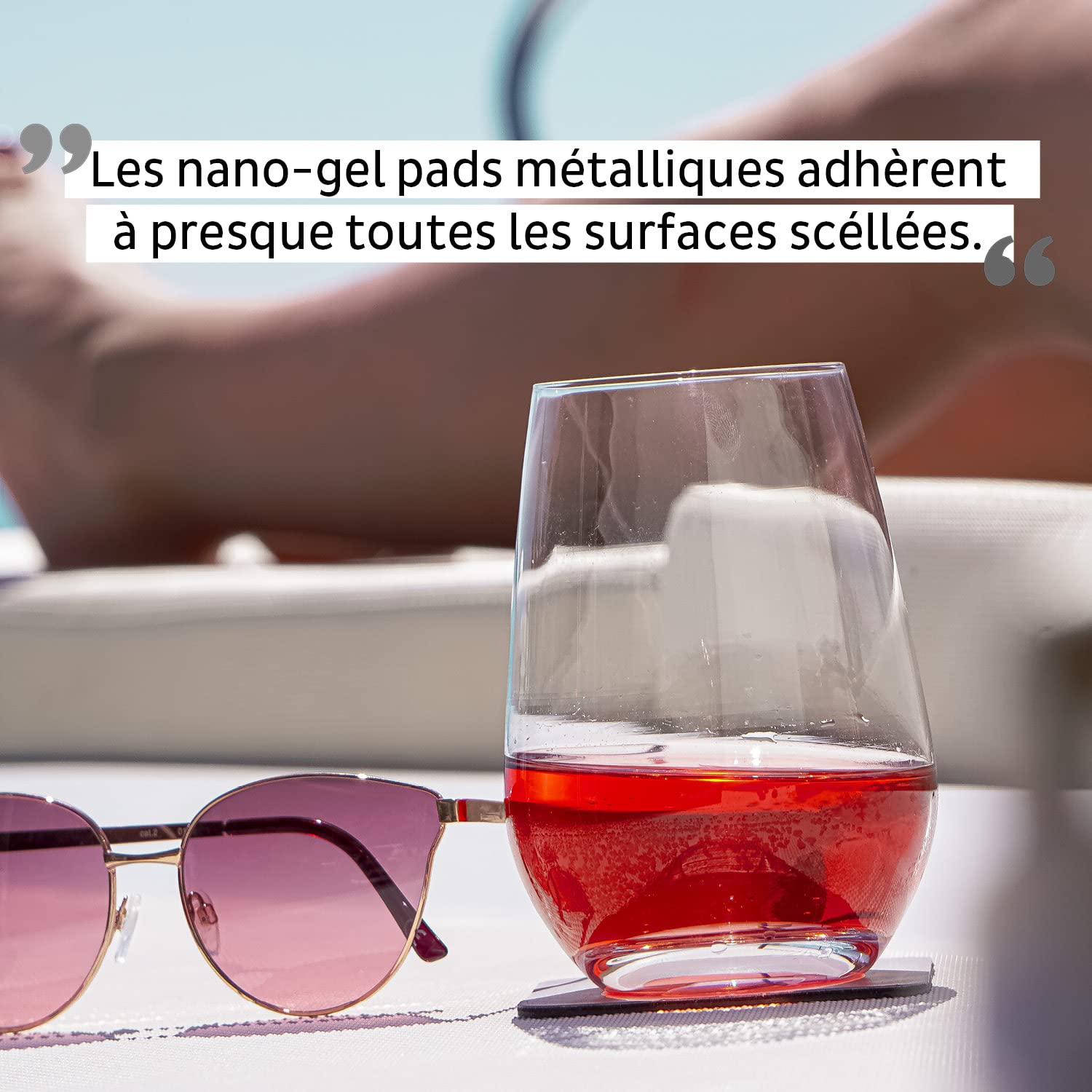 silwy® Verres magnétiques, verres en cristal de haute qualité avec aimant parfaitement intégré et nano gel pads métalliques (longdrink // 0,4 l)