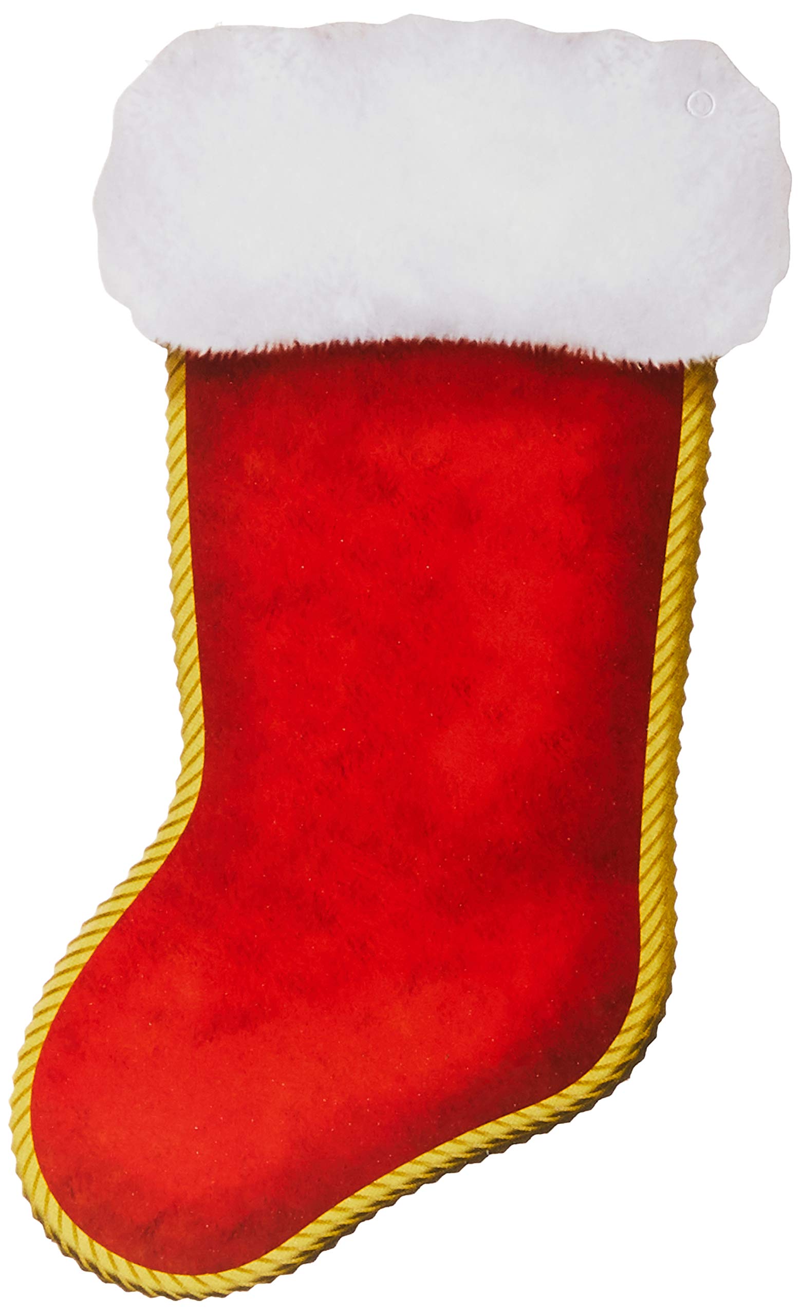 Beistle Mini Christmas Stocking Cutouts, 30-Count Red Holiday Decorations Printed on Both Sides – Festive Cardstock Paper Ornaments for Classroom, Home, and Party Displays – 7.25