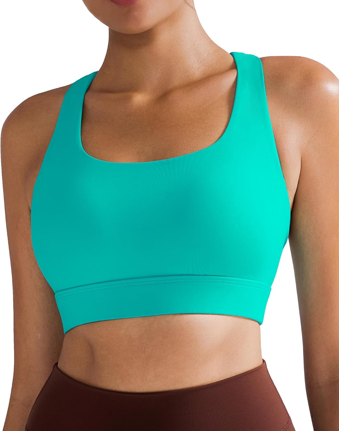 High Support Women’s Sports Bras – Scoop Neck Strappy Workout Bra High Support Women’s Sports Bras – Scoop Neck Strappy Workout Bra