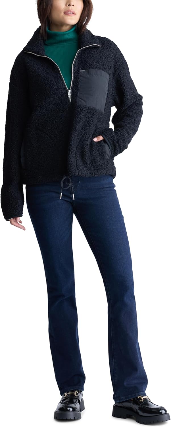 Buffalo David Bitton womens Sena Long Sleeve 1/2 Zip Popover High Neck Sweater - Image 4