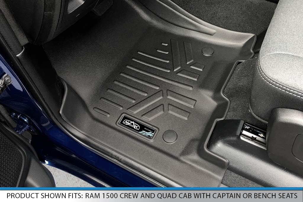 SMARTLINER - Custom Fit Floor Mats - 1st Row Liner Set - Compatible with 2019-2024 Ram 1500 - Image 2