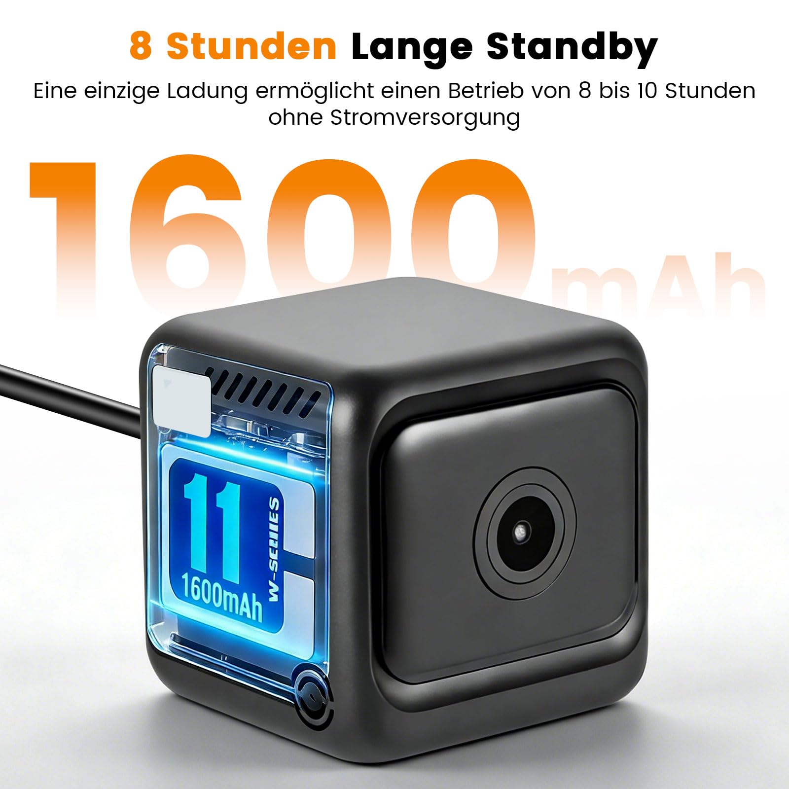 Camera Espion, 1080P Mini Caméra de Surveillance WiFi 2.4G Intérieur/Extérieur, Autonomie de 8 heures, Vision Nocturne 130° Grand Angle, Détection de Mouvement AI, Mic 38 dB, Mini Caméra de Sécurité