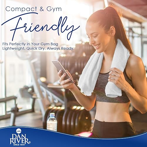 Miniatura 6 de DAN RIVER Paquete de 6 toallas de mano de alta calidad (16 x 28 pulgadas), 100% algodón, ultra suaves, ligeras, altamente absorbentes, para baño,