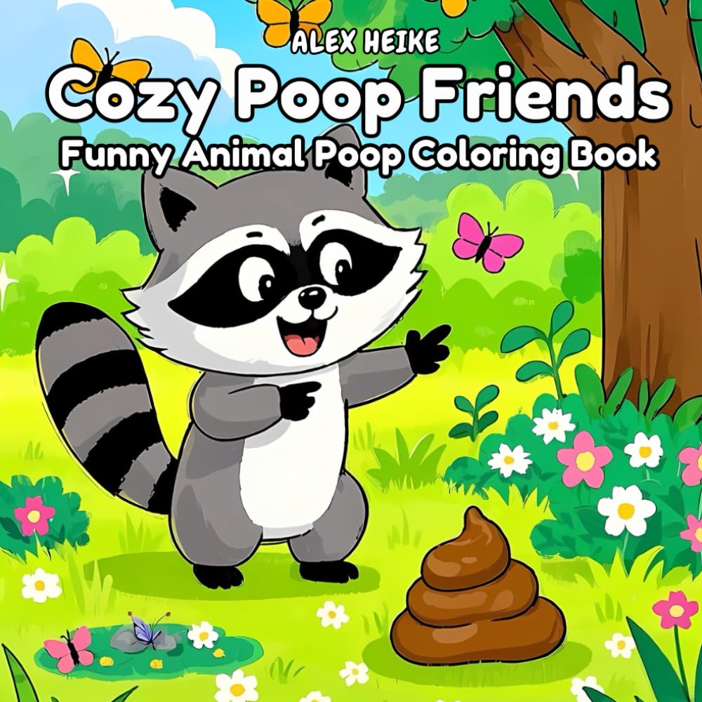 Cozy Poop Friends Coloring Book: A Hilarious and Cute Animal Poop Coloring Book for Kids and Teenagers Who Enjoy Silly, Gross, and Funny Moments: : ... Poop Scenes to Color for Kids and Tweens
