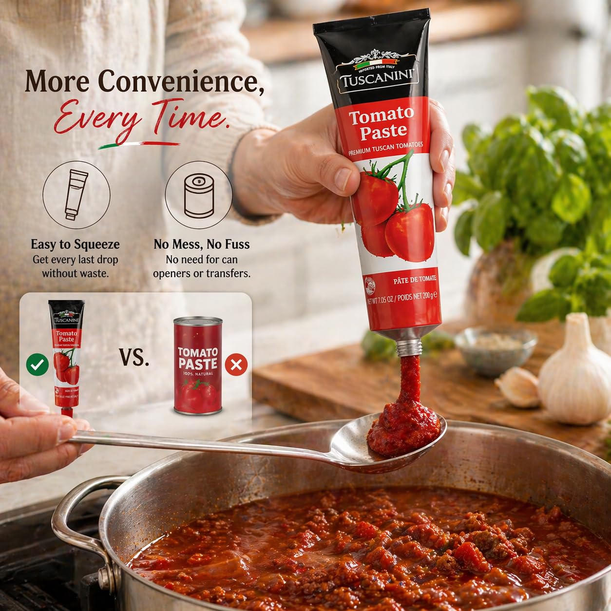 Amazon.com: Tuscanini Tubo de pasta de tomate doble concentrado