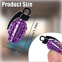 Vista 3 de 4 tapones de válvula de neumático de granada cromada, tapas de válvula de neumático de acero inoxidable para automóviles, camiones, SUV