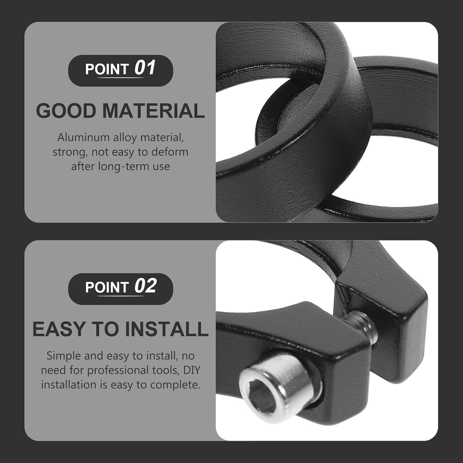 2pcs Bicycle Seatpost Clamp 34.9mm Aluminium Alloy Metal Seat Tube Clip Bike Part for Cycling Seats and Saddles