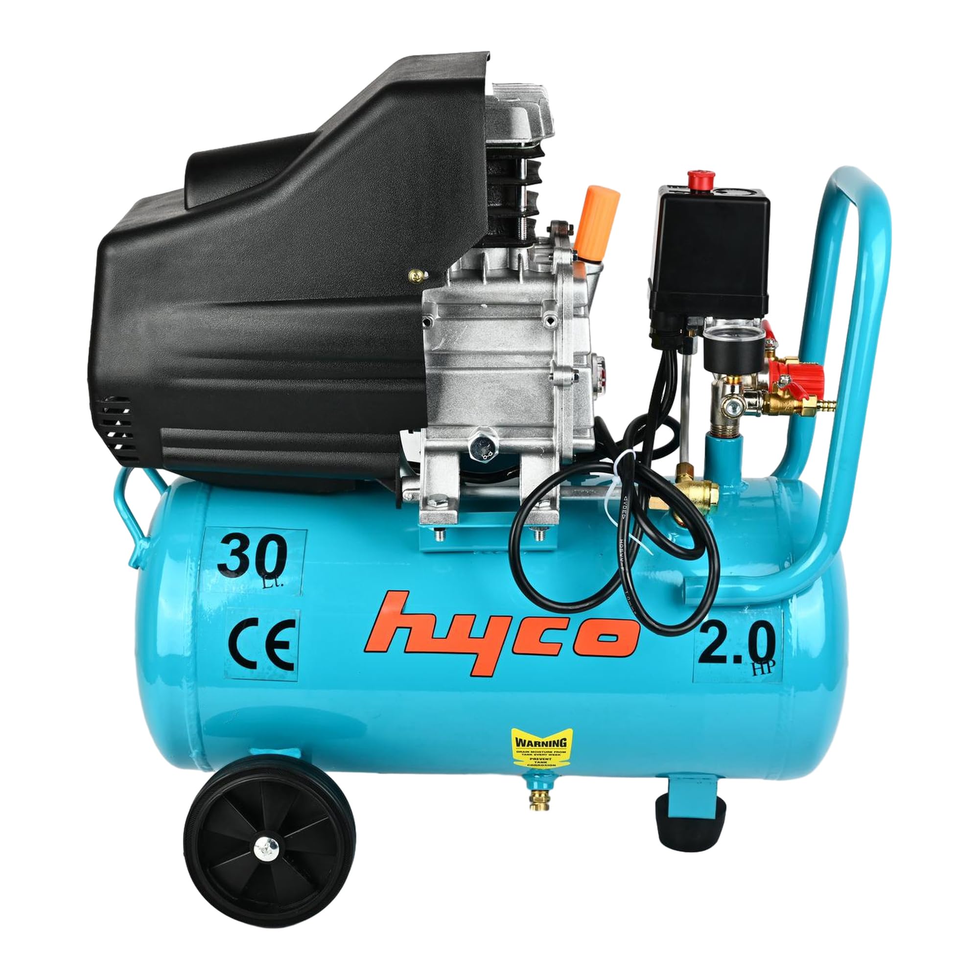 Hyco Direct Driven Air Compressor 2HP 30L 100% Copper Winding Lubricated with Pu pipe (PIPE 8 X 12)-image-32