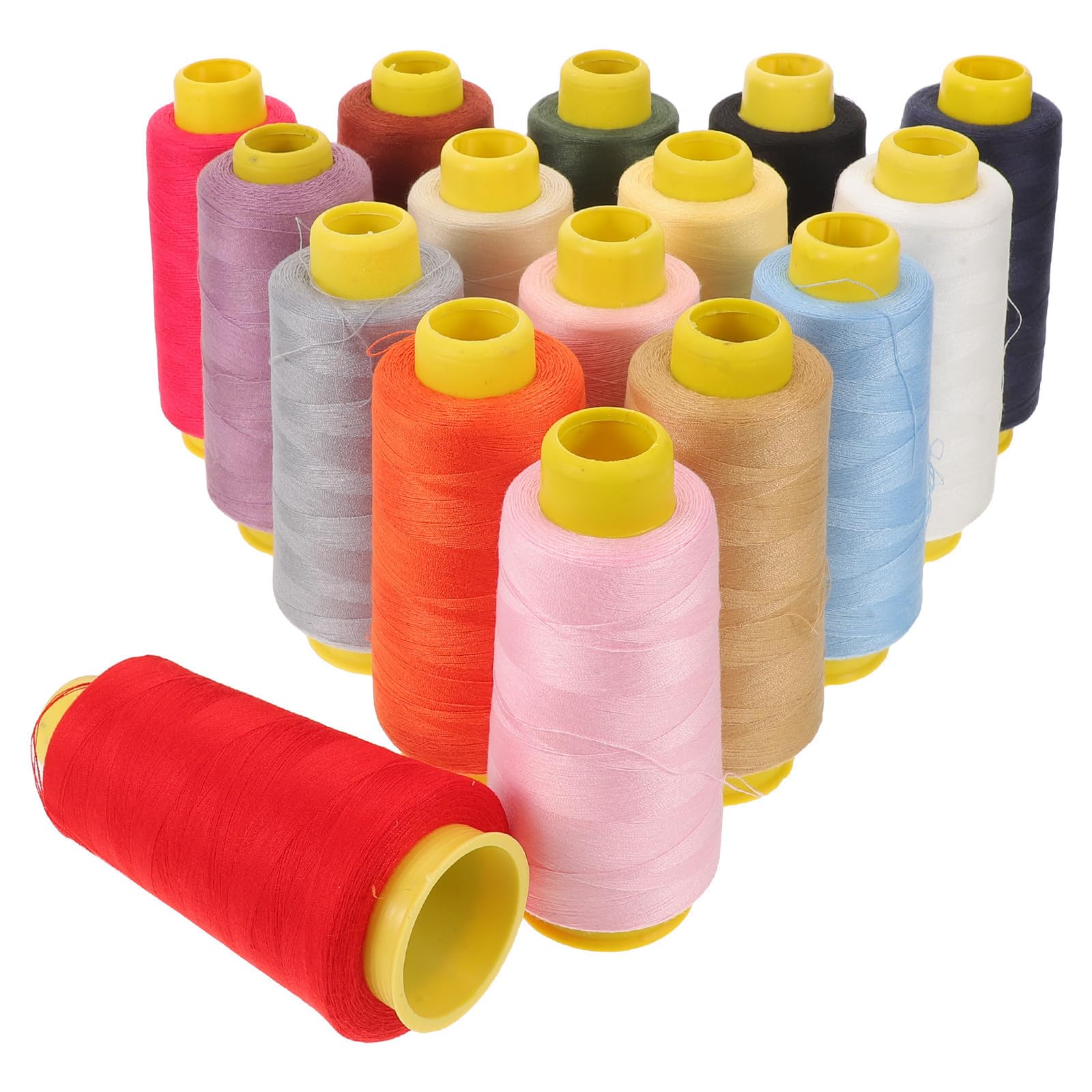 16 Stück Bunte Nähmaschinen Farbfaden Spulen aus Polyester mit Ecobewusstem Material und Fadenstauvermeidung für Quilten und Reparaturen