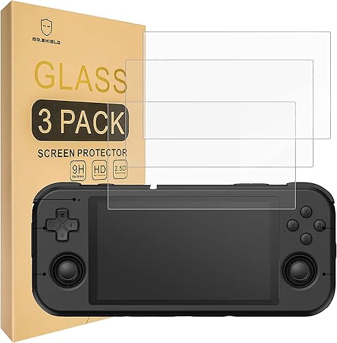 Mr.Shield Protector de pantalla compatible con Retroid Pocket 3 [RP3] / Retroid Pocket 3+ [RP3+] [Vidrio templado] [3 unidades] [Vidrio japonés con