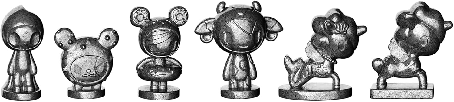 MONOPOLY: tokidoki Board Game, Buy, Sell & Trade Characters like Donutella, Mozzarella, & Stellina, Includes 6 Collectible Mover Tokens - Cactus Dog, Sirena, Adios & More,Official tokidoki merchandise