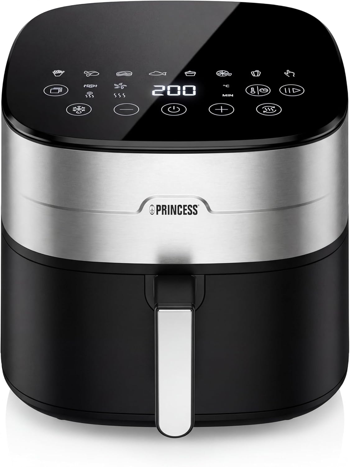 Princess Dual Heat Airfryer 8L XXL, Freidora de aire con Doble Elemento Calefactor para Cocción más Rápida y Resultados Crujientes, 15 en 1, Libre de BPA y PFAS, 2000 W, 182280