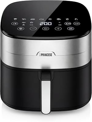 Princess Dual Heat Airfryer 8L XXL, Freidora de aire con Doble Elemento Calefactor para Cocción más Rápida y Resultados Crujientes, 15 en 1, Libre de BPA y PFAS, 2000 W, 182280