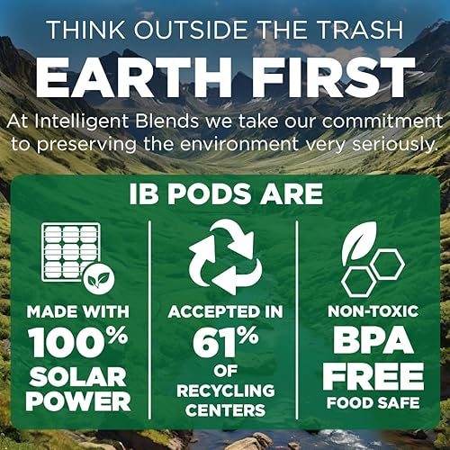 Miniatura 5 de Intelligent Blends Cápsulas de café tostado oscuro medio, 100 unidades, cápsulas reciclables de una sola porción  100% café arábica, compatible con