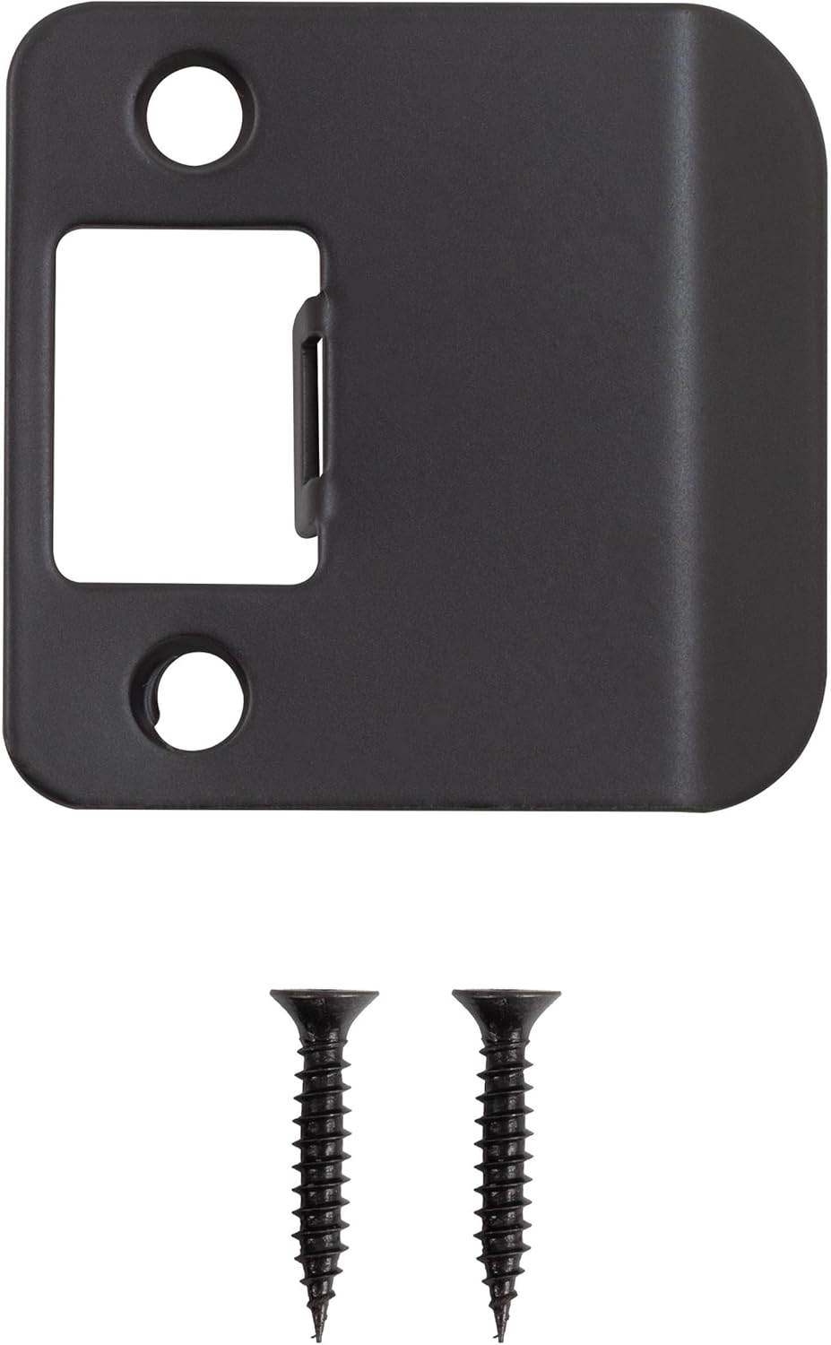 Stone Harbor Hardware Round Corner Extended Lip Strike, 2-1/4" x 1-3/4", (2-1/4" Overall Length), Matte Black