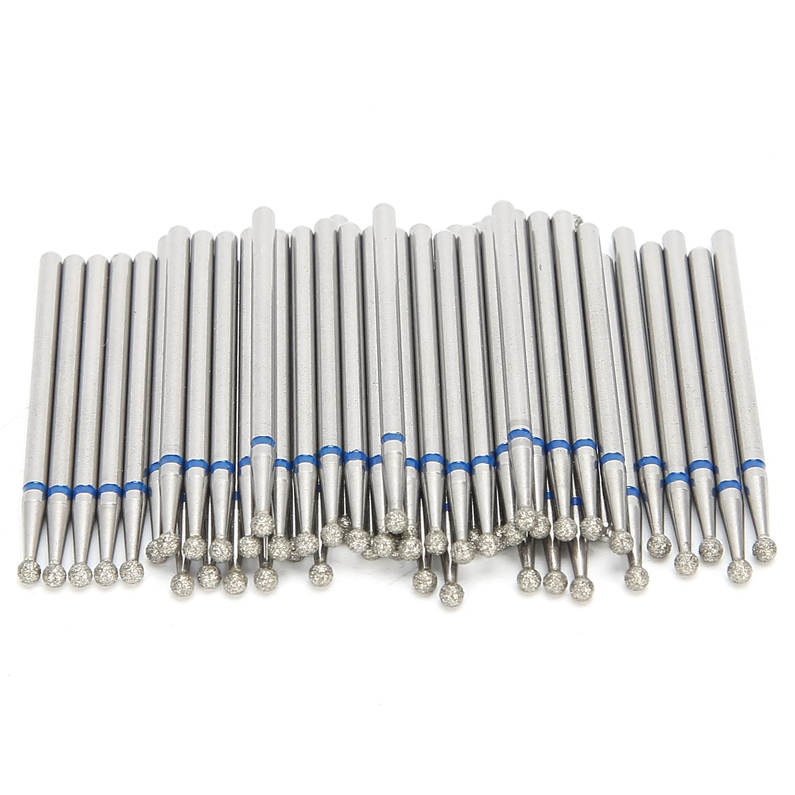50 Pièces de Forets à Ongles en Forme de Boule, Ensemble de Forets de Manucure en Diamant, Accessoires de Coupe-Ongles Professionnels pour Ongles en Acrylique, Manucure, Perceuse