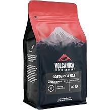 Costa Rica H17 Honey Process Coffee, Medium Roast, Whole Bean, 16 oz