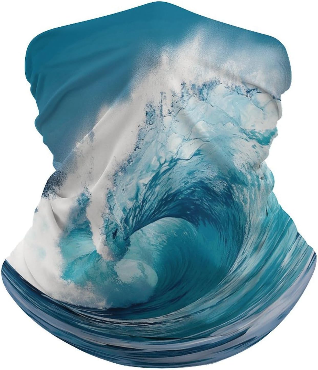Ocean Wave3 Neck Gaiter Cooling UV Protection Bandana Gator Scarf Winter Neck Warmer Gaiter Windproof Ski Mask Scarf Windproof Face Mask Face Cover for Men Women