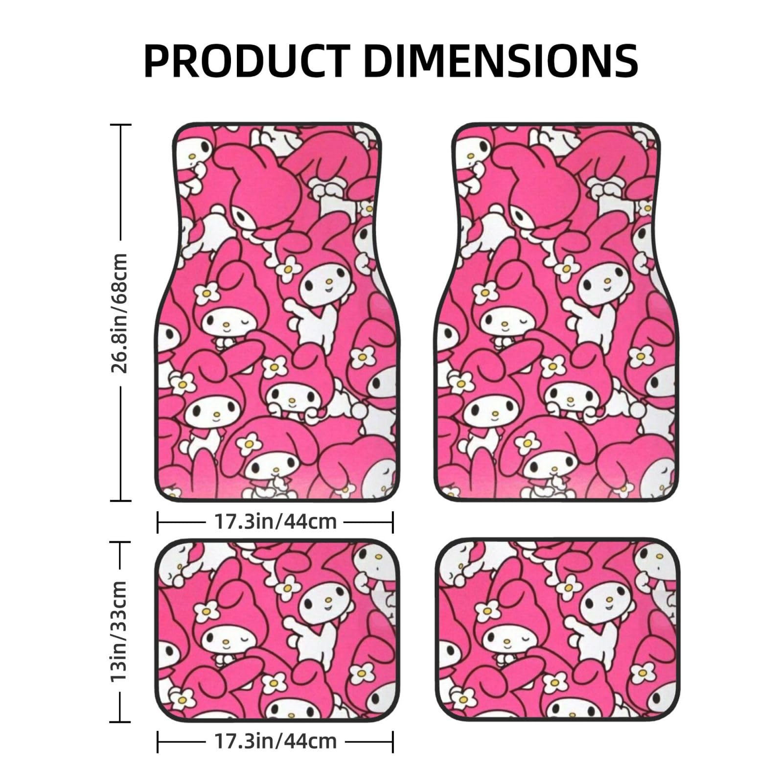 マイメロディ セット マグ プレート マット4点 Amazon.co.jp: マイメロディ カーマット 4点セット 車用フロアマット