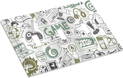 Vista 737 de Cubiertas decorativas de salida de estrella de mar playera, tablero de madera azul de concha de mar de 1 banda, decoración individual GFCI, placa