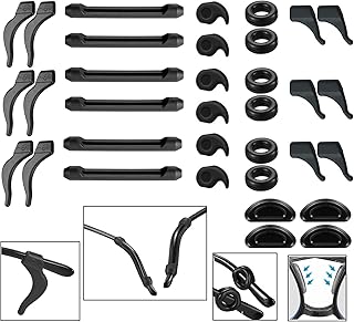 34PCS Eyeglasses Retainers Silicone Glasses Temple Holders Anti-slip Protectors Comfort Eyewear Spectacle Stay Put Glasses Stoppers Ear Grip Hooks… (Eyeglasses Retainers-34PCS-Black)