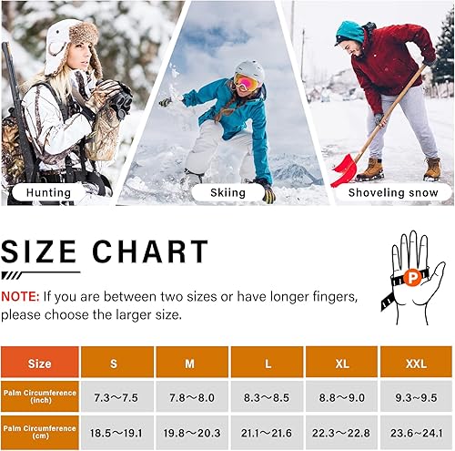 Miniatura 5 de Heated Gloves for Men Women with 7.4V 22.2WH Rechargeable Battery Waterproof Heated Ski Gloves for Motorcycle Skiing Hunting Fishing Working Hiking