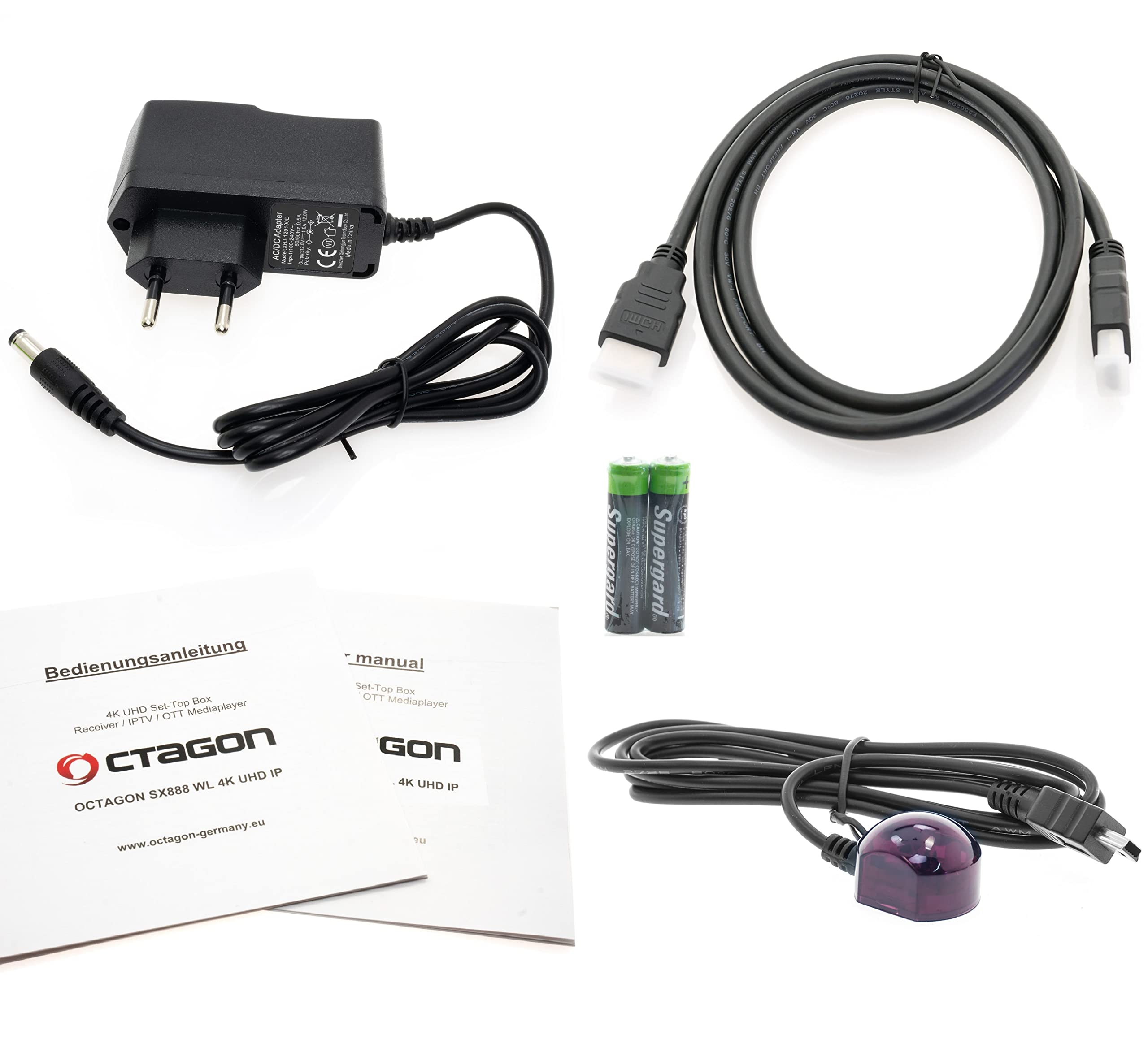 Octagon SX888 WL V2 (Version 2) 4K UHD E2 Linux Smart TV Receiver, Multiboot SW: Define OS + E2 Linux, WiFi WLAN, Sat to IP, YouTube, Mediathek, Web-Radio, HD, HDMI, Multiroom, 1GB RAM, 4GB Flash