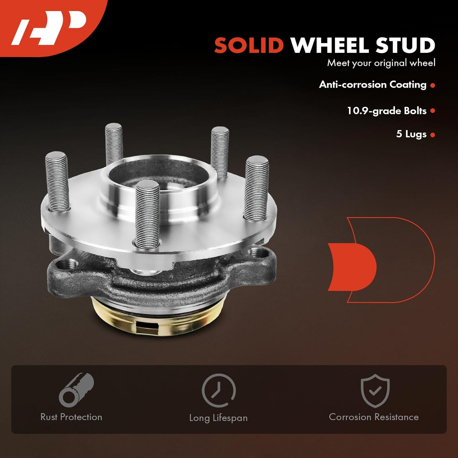 A-Premium 2 x Front Wheel Bearing and Hub Assembly with 5-Lug Compatible with Nissan Murano 2003-2007, Quest 2004-2009 - Image 7