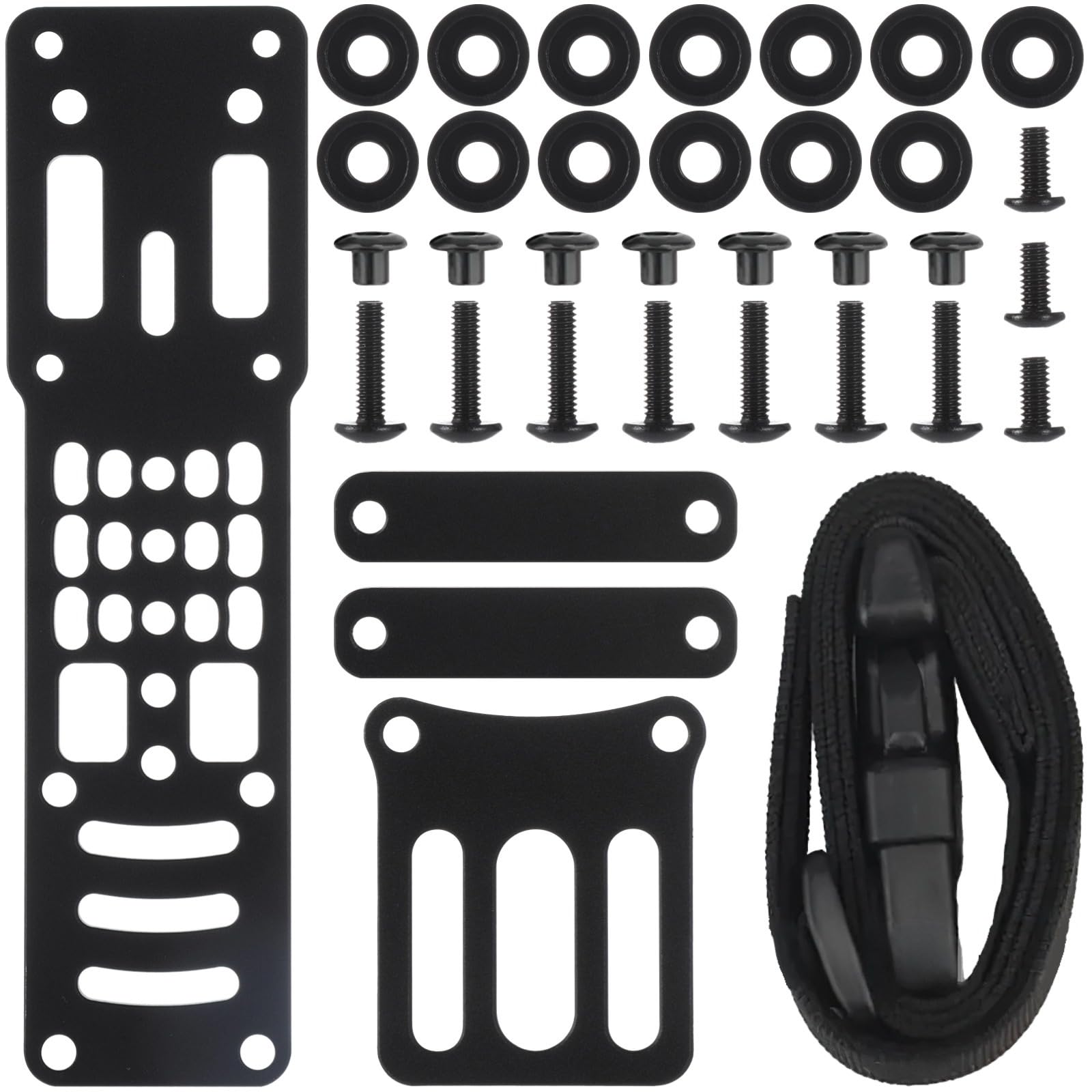 Adaptateur métallique modulaire pour Holster, Plaque d’Extension réglable Drop-Leg avec perçages Multiples, Ceinture de Maintien réglable, Compatible QLS, G-Code, pour Holsters Tactiques