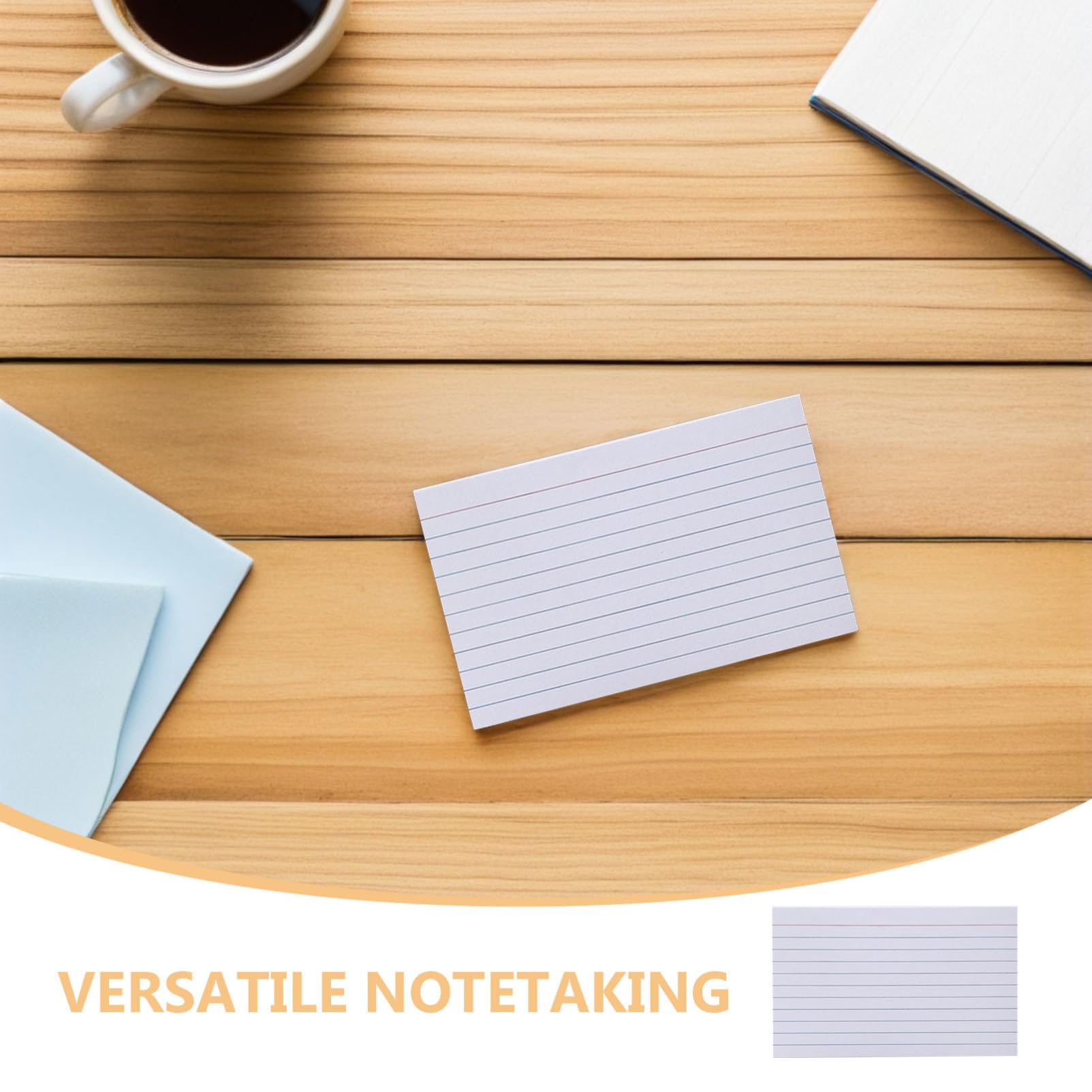 Weiße Linierte Karteikarten aus Papier 600 Stück Doppelseitig für Notizen | Linierte Lernkarten, Einschulung Deko, Glatt Beschreibbar und Tintenfest