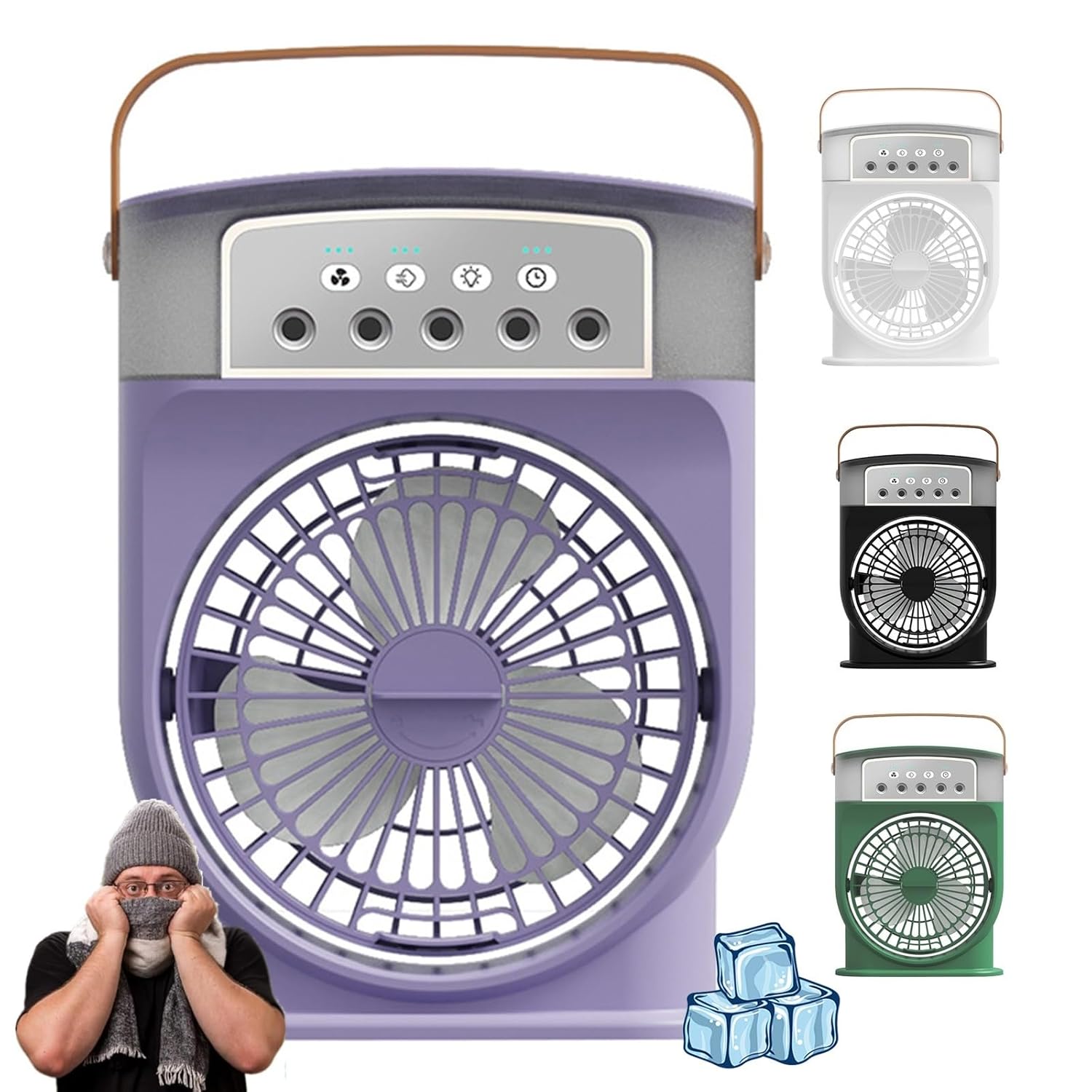 Portable Air Conditioners Personal Evaporative Air Cooler 3 Speeds Cool Mists Small Air Conditioner Fan Desktop Cooling Fan