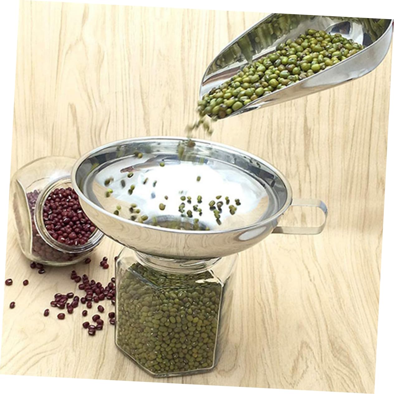 PRETYZOOM 8 Pz imbuto in acciaio inossidabile imbuto per bottiglie di riempimento per conserve per uso cucina imbuti per olio portatili metallico