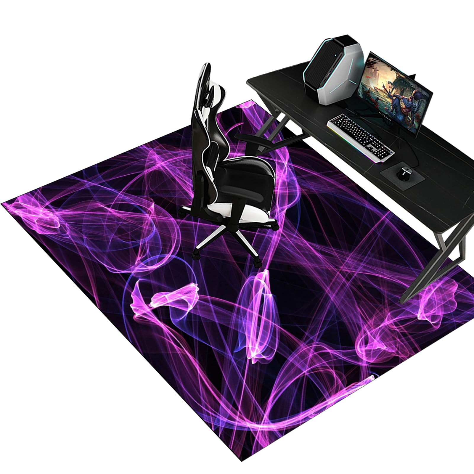 Gaming/Office Desk Chair Protector - Non-Slip Rectangle Signature Series - 100 x 140 cm, Suitable for Hardwood, Tile, Laminate Floors