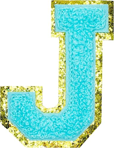 Miniatura 15 de Jongdari Letras termo-adhesivas de felpilla para ropa, parches de letras del alfabeto con brillantina para coser, con adhesivo planchado, 4