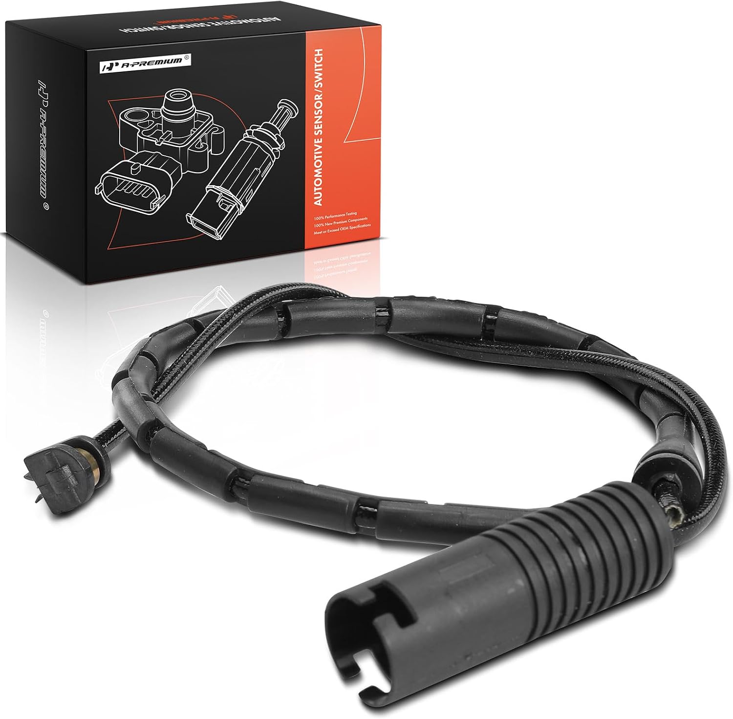 A-Premium Front Driver or Passenger Brake Pad Wear Sensor Compatible with BMW E38 Series 750iL 1995 1996 1997 1998, Replace# 34351163117