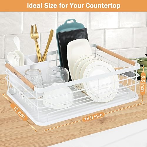 Miniatura 3 de UUUppplike - Escurridor de platos, para encimera de cocina, sobre el fregadero, tabla de drenaje. Escurridor de platos duradero, soporte para