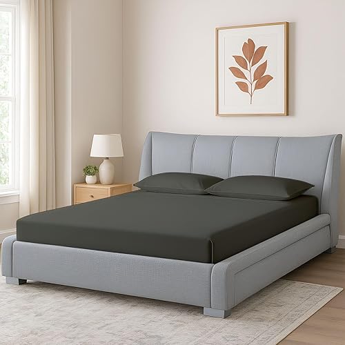 Vista 55 de Shreem Linen California King Waterbed Sheets, 4-Piece 100% Egyptian Cotton Attached Sheet Set with 15" Deep Pocket, Soft & Breathable Bedsheets for