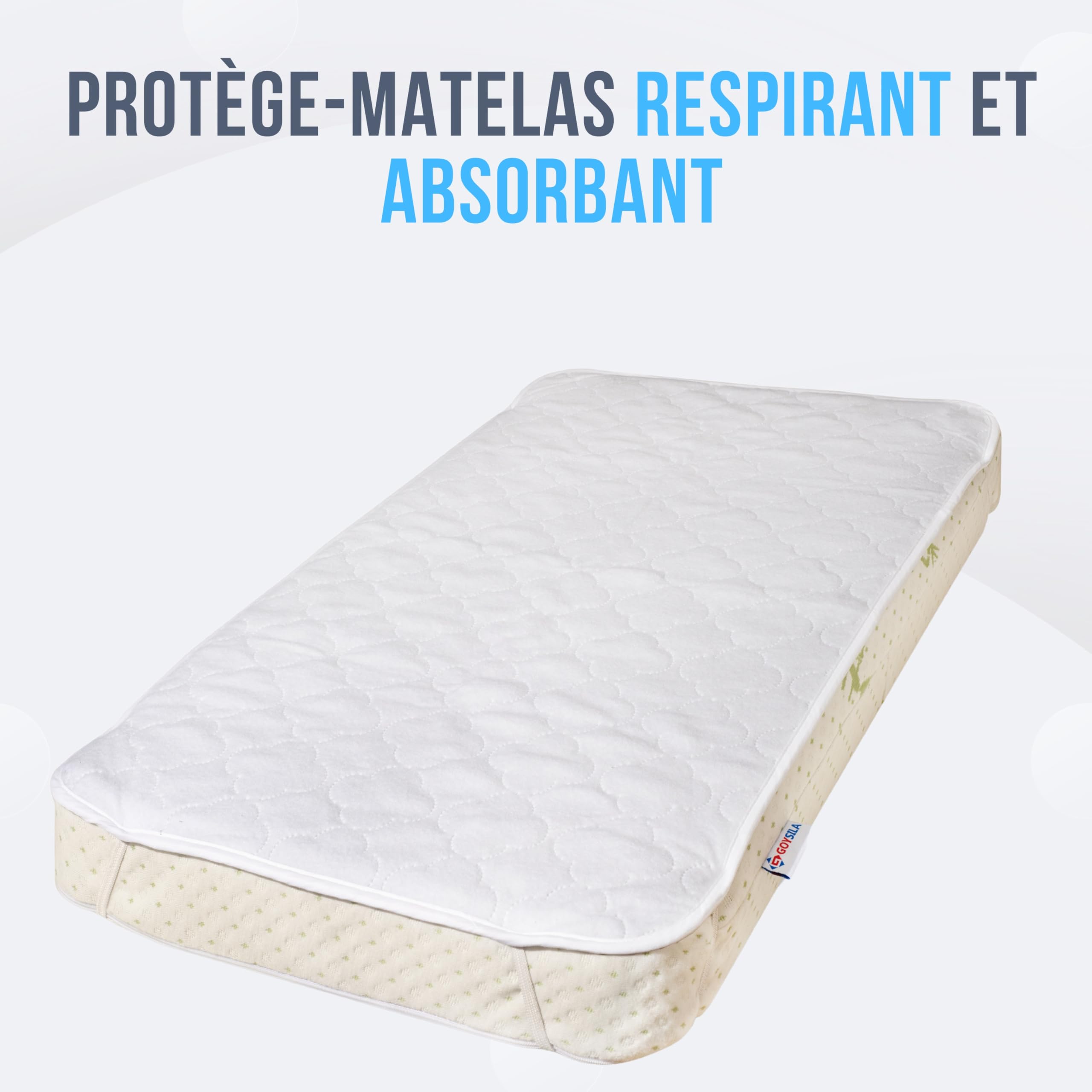 Goysila Drap Housse Cododo Bébé Lot De 2 Pièces 100% Coton Oeko-Tex 1 Alèse Protège Matelas Respirante Compatible Berceau Chicco Next2me Dream Magic Kinderkraft Uno Safety 1st Lullago Matelas 50x83 cm