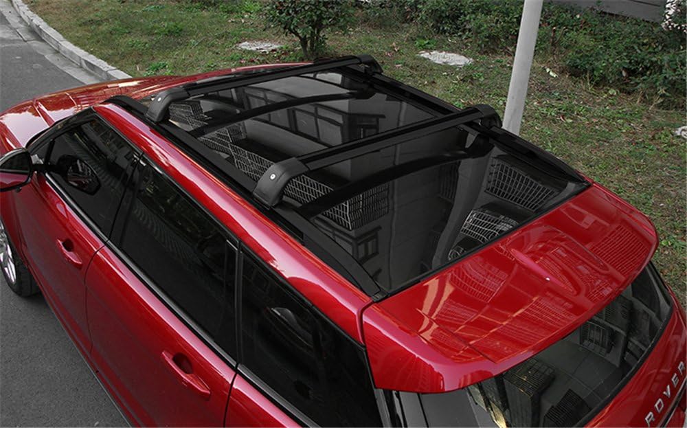 UDP 4PCS Roof Racks Crossbars Kits Fits for Land Rover Range Rover Evoque L358 2011-2019 Baggage Cargo Carriers Luggage Rail Side Bar Cross Bars Black