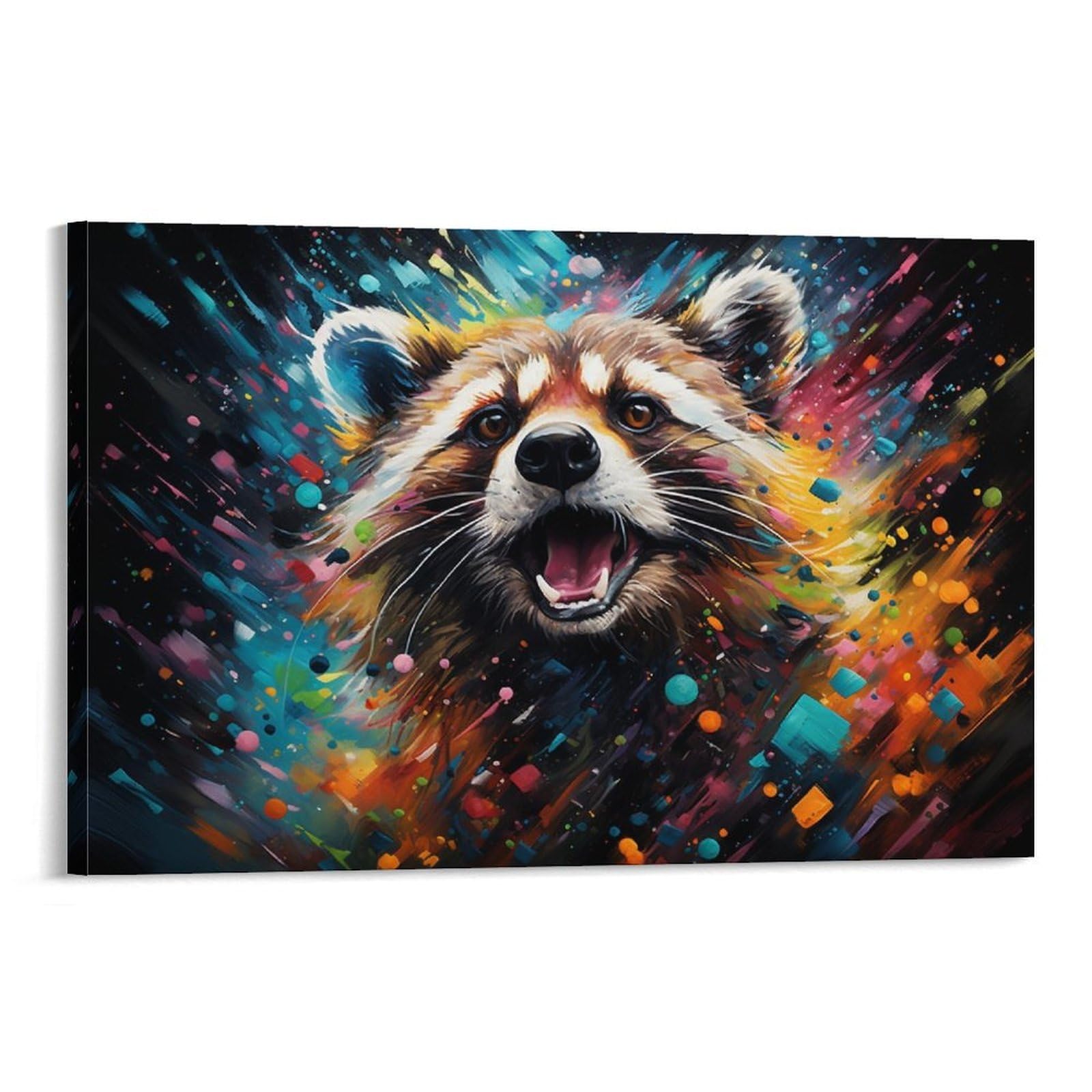 CPLVKWRQJ Bright Magical Colorful 1 Piece Explosion Background Canvas Wall Hanging - Living Room Gallery Wall Focal Point Fade Resistant Decor 20x30inch(50x75cm)