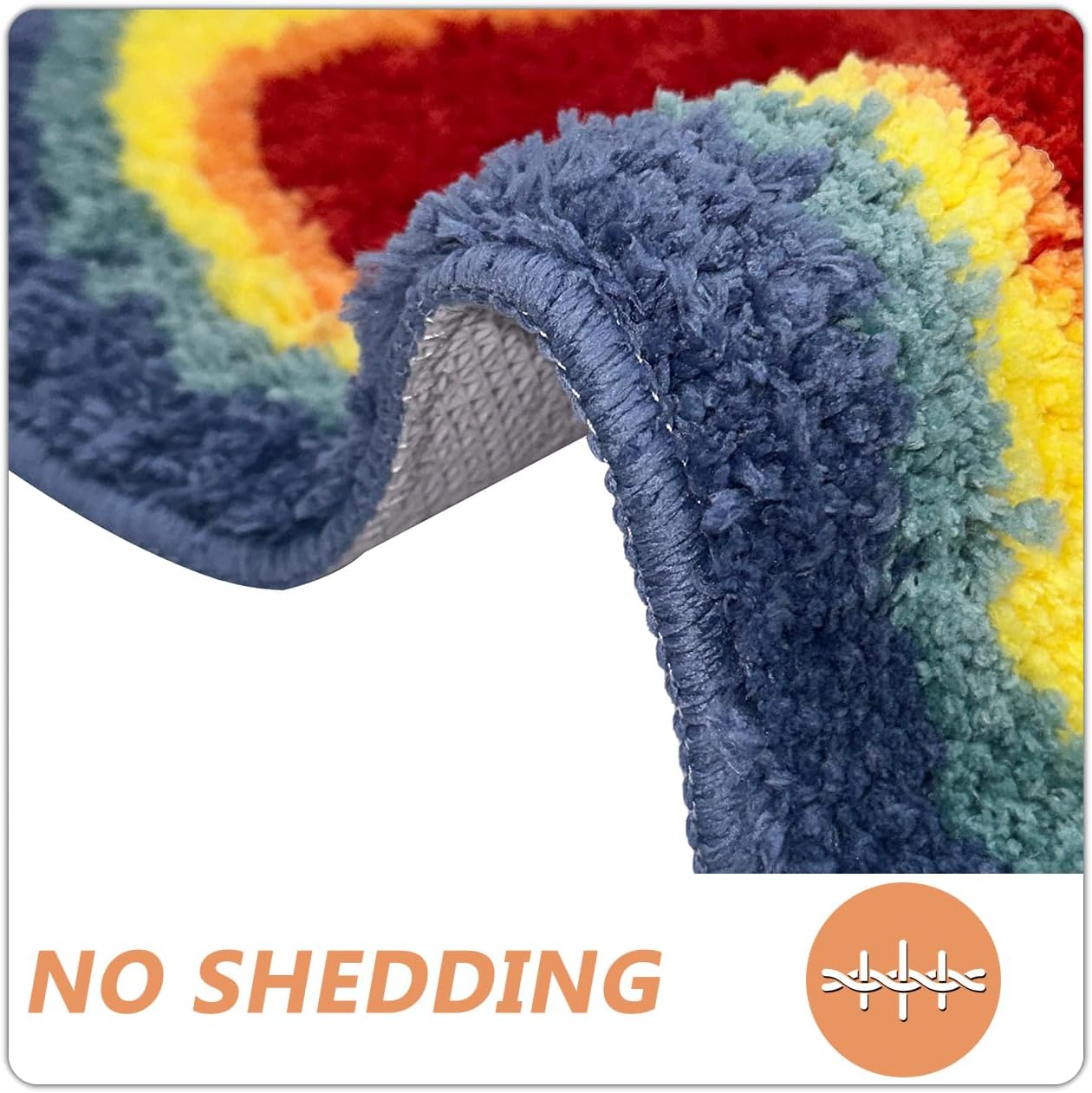 Thermal Imaging Handprint Bath Mat, Cute Bathroom Rugs Cartoon Fun Funny Soft Fluffy Plush Shower Rugs, Absorbent, Non-Slip for Bathroom, Kitchen, Bedroom, Playroom, 2.6FTx2.6FT