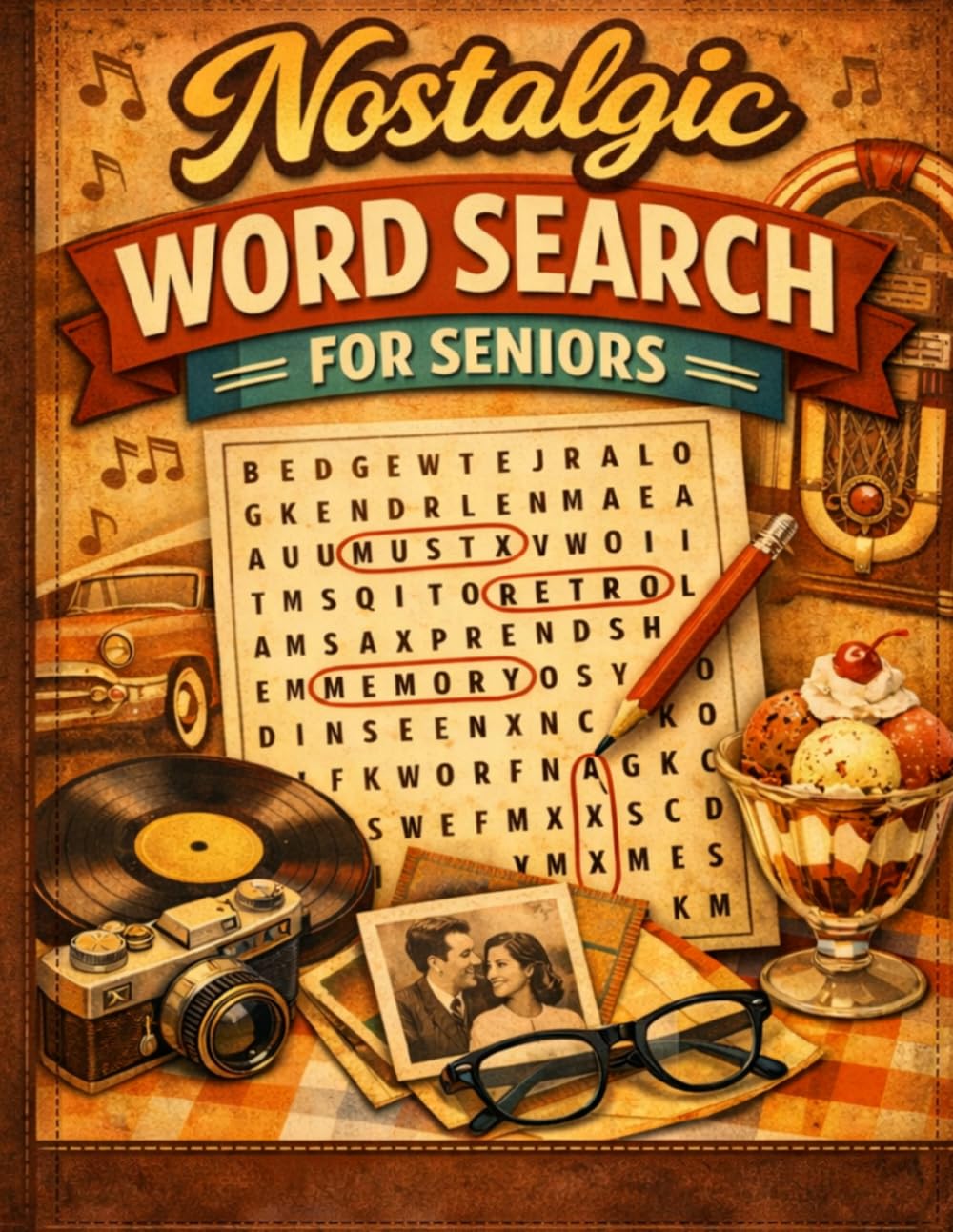 Nostalgic Word Search for Seniors: 30 Large Print Puzzles to Relax, Reminisce, and Keep Your Mind Active