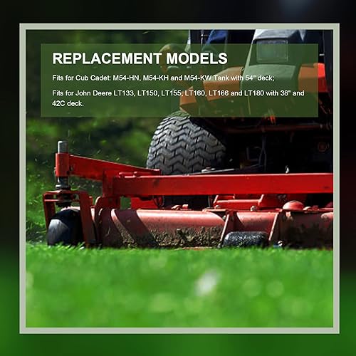 Miniatura 7 de M126536 Correa de transmisión de cubierta de cortacésped 12 "x 114" para John-Deere LT133 LT150 LT155 LT160 LT166 y LT180 38" 42C Deck Cub Cadet