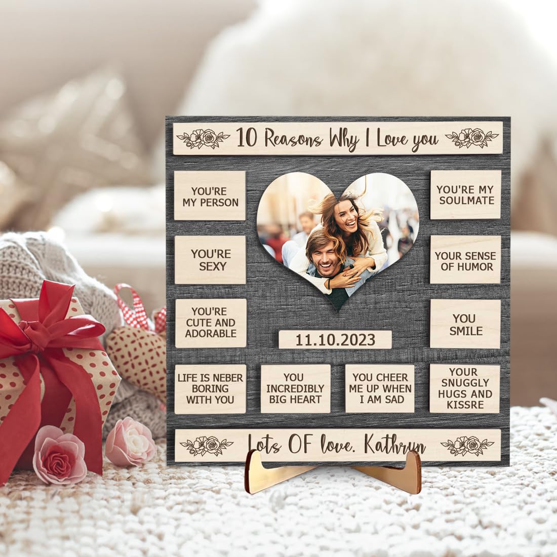 Personalized Puzzles From Photos Gift Ideas For Couples Love Acrylic Plaque, Romantic Gift For Husband, Wife Personalized Valentine's Day Gifts For Him Custom Picture Frames