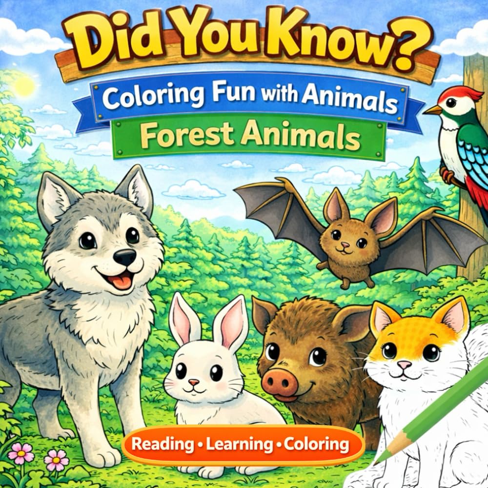 Did You Know? Coloring Fun with Animals: Forest Animals