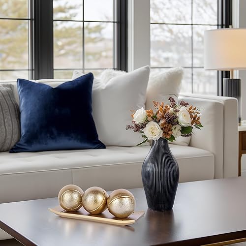 Miniatura 7 de LCCCK Juego de bandeja decorativa con bolas, soporte de TV de orbes decorativos dorados, centro de mesa de café, elegantes bolas decorativas para