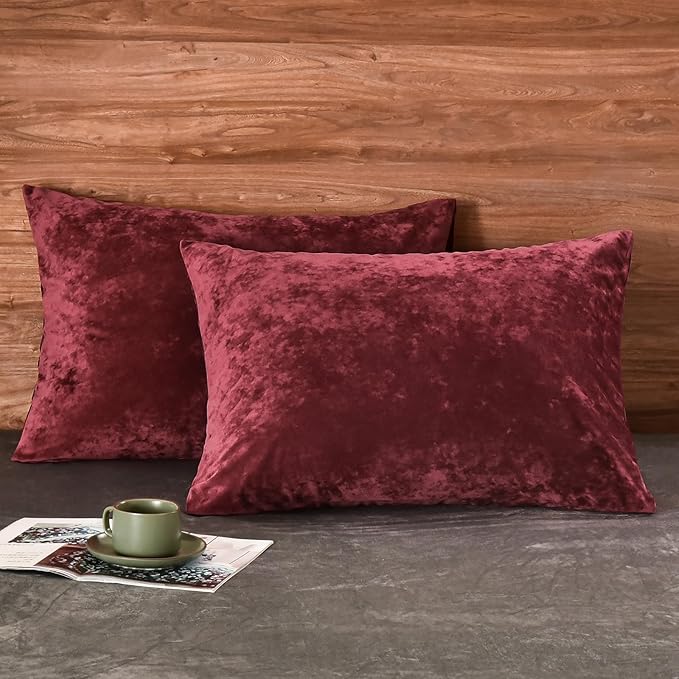 2 Pack Zippered Velvet Queen Pillowcases, Super Soft And Cozy Luxury Fuzzy Flannel Pillow Cases - View #8
