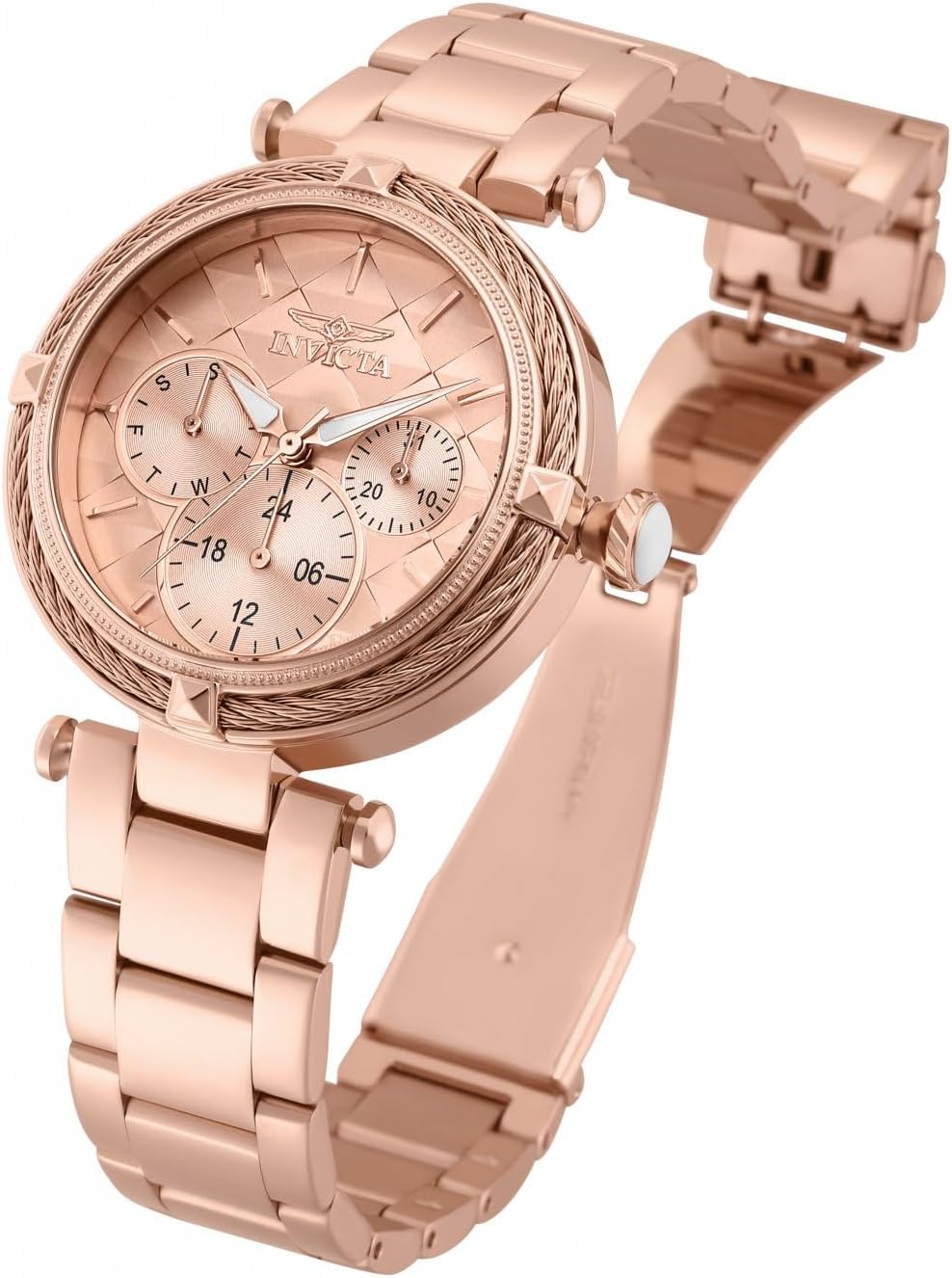 Invicta Women's Bolt Stainless Steel Quartz Stainless-Steel Strap, Gold, 18 Casual Watch