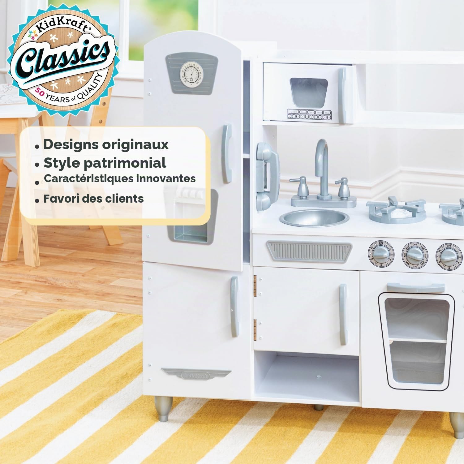 KidKraft Cuisine d'angle Enfant en Bois Grand Gourmet incluant